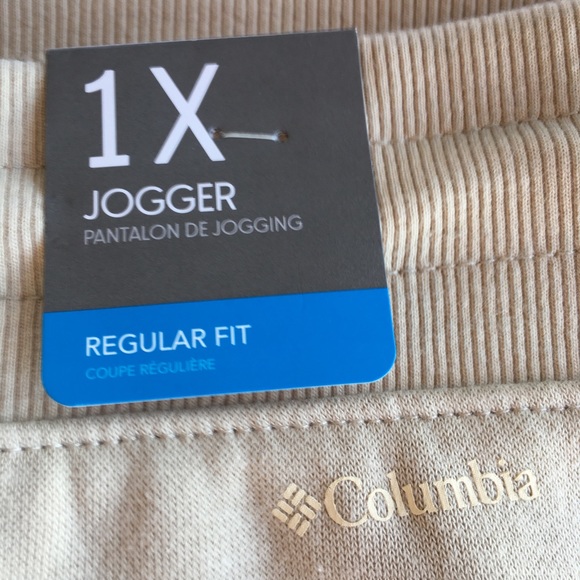 Columbia Taupe Logo Fleece Jogger NWT - Picture 5 of 10